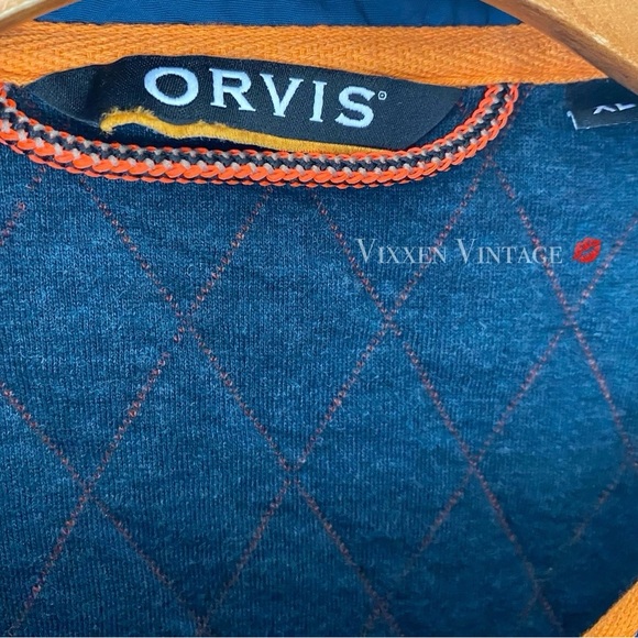 ORVIS 'BATTENKILL QUILTED SNAP SWEATSHIRT' IN REDWOOD - Picture 5 of 6